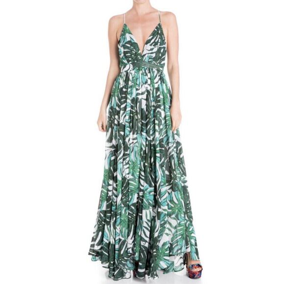 Meghan Dresses & Skirts - Meghan LA NWOT Enchanted Garden Maxi Dress Green Size L